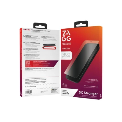 Image of ZAGG InvisibleShield Tempered Glass Clear Screen Protector Samsung Galaxy S25