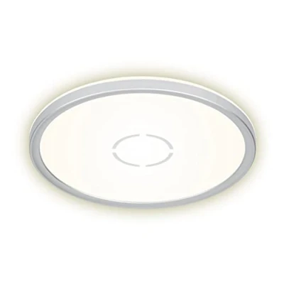 Image of Briloner Leuchten 3390 015 LED Light, Ceiling lamp with Backlight Effect, 18W, 2,400 lumens, 4,000 Kelvin, Square, White/Black, 18 W, WhiteBlack