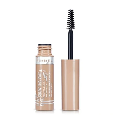 Image of Rimmel London Brow This Way Styling Gel with Argan Oil, Tames and Sets Brows, Blonde, 5 ml