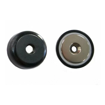 Image of Eclipse E1106/NEO/BLK Neodymium Pot Magnet 60.0 X 15.0MM Pull Force 135KG Black