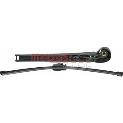 Image of 1T0955707A, 1T0955707C, 6Q6955425A, 6Q6955435D wiper Arm METZGER 2190281 Rear with integrated blade, cap VOLKSWAGEN: Tiguan I