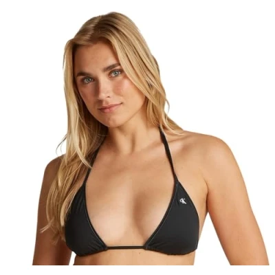 Image of Calvin Klein Swimwear Triangle Bikini top, Women&#039;s, Size: 3XL, Black