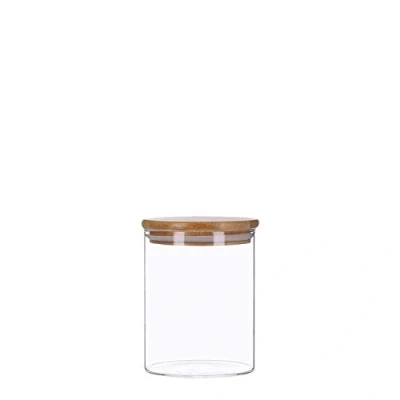 Image of Glass Storage Jars with Bamboo Lid, Jars, Containers 350 ml 2200 Airtight, Dishwasher Safe, Moth Proof (700 ml)