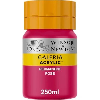 Image of Winsor &amp; Newton Series 1 250ml Bottle Galeria Acrylic Colour with Nozzle Cap Permanent Rose