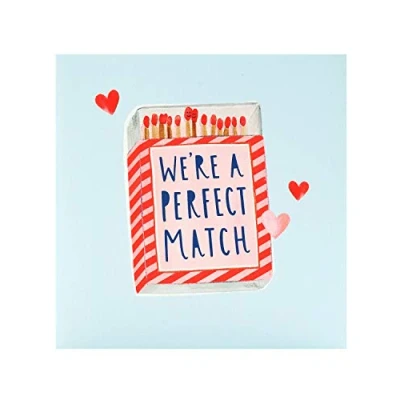 Image of uk greetings Valentines Day Card For Him/Her With Envelope Perfect Match Design