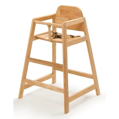 Image of Safetots Simply Stackable Wooden High Chair, Natural, Highchair for Baby and Toddler, Stylish Practical, Your Home or Space Saving Chair Restaurant