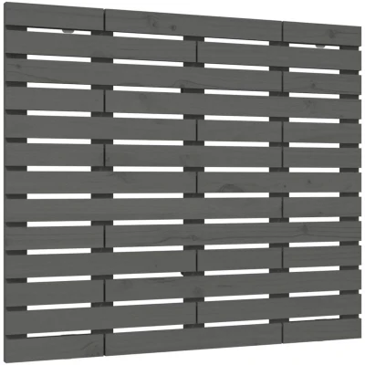 Image of vidaXL Wall Headboard Grey 126x3x91.5 cm Solid Wood Pine