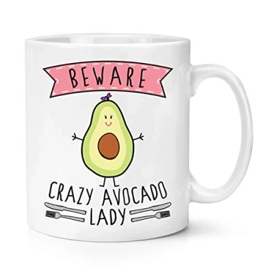 Image of Beware Crazy Avocado Lady 10oz Mug Cup