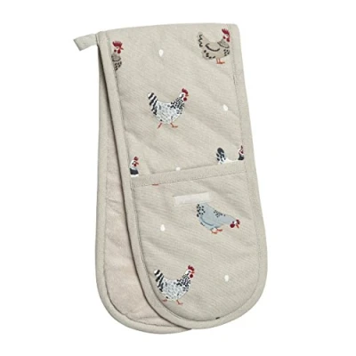Image of Sophie Allport Lay A Little Egg Double Oven Gloves, Heat Resistant, Thermal Layer, Kitchen Accessories
