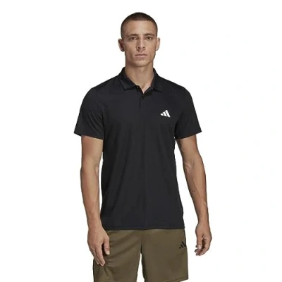Image of adidas Men&#039;s Train Essentials Training Polo Shirt, Black/White, S Tall