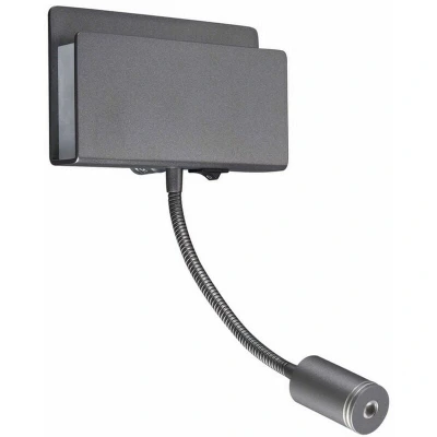 Image of Fusion Wall Light Rectangular 2 x 3W LED 3000K, 470lm, Switched Matte Black