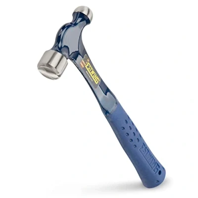 Image of Estwing E3 12BP 12oz Ballpeen Hammer with Nylon Vinyl Shock Reduction Grip, Blue