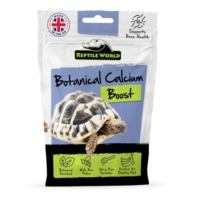 Image of Reptile World Tortoise Calcium Powder 100g, with Botanical Herbs &amp; Bee Pollen
