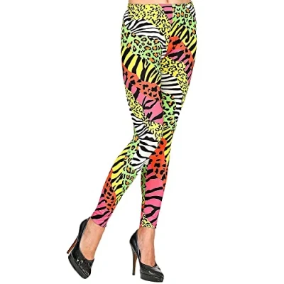Image of W WIDMANN MILANO Party Fashion 80s Leggings for Women, Dancer, Disco, Pride, Carnival, Theme Parties