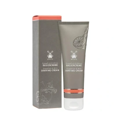 Image of MÜHLE Grapefruit and Mint Shaving Cream Tube Creates a Rich Lather for Smooth Shave Luxury to Soften &amp; moisturise 75ml