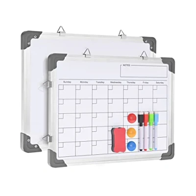 Image of Donmills A3 Magnetic Monthly Planner Whiteboard for Wall, 40 x 30 cm Dry Erase White Board Calendar Mini Weekly Boards Drawing Kitchen Desk Fridge Grocery List