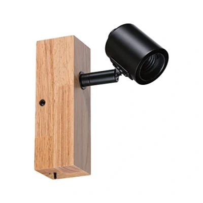 Image of Paulmann Arvid 66770 Spotlight 1 Bulb Max. x 20 Watt Ceiling Light Black Wood Spot Metal E27, W