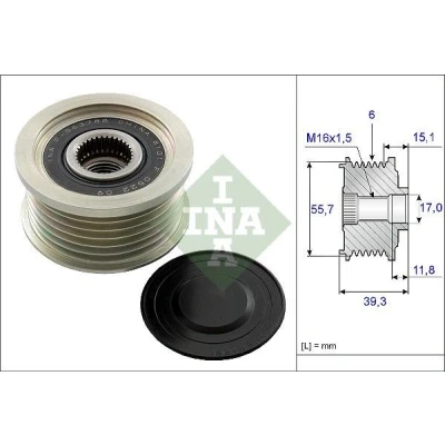 Image of 1611544002, 1721543002, 6621553415, 6711540202, 6711540302 Freewheel Clutch INA 535 0249 10 Requires special tools for mounting SSANGYONG: Rexton W