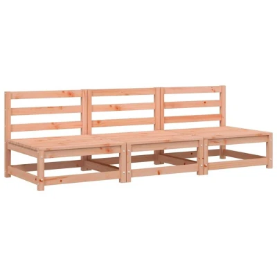 Image of vidaXL Garden Sofas Armless 3 pcs 70x70x67 cm Solid Wood Douglas