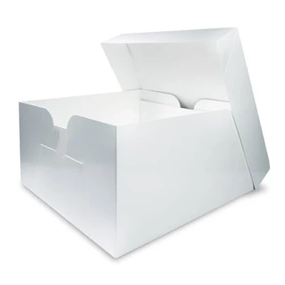 Image of 12 Inch Cake Box Pack of 5 White Transport Boxes