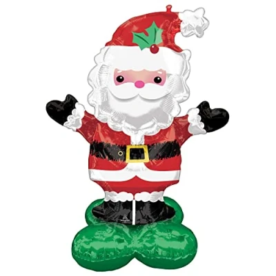 Image of amscan 4295211 Airloonz: Christmas Santa Foil Balloon P70 (40&quot;/101Cmx 53&quot;/134Cm)