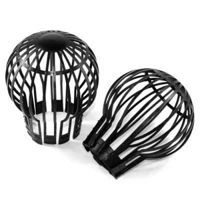 Image of Gutter Guard Drain Downpipe Leaf Pipe Cover Plastic Protector to Stop Leaves and Better Water Drainage (Set of 2)