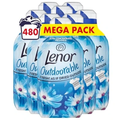 Image of Lenor Outdoorable Fabric Conditioner 480 Washes (8x60), Spring Awakening Ultra Concentrated Freshness