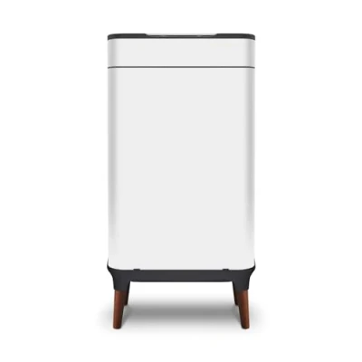 Image of Tower T938022WHT Ozone Sensor Bin with Legs, Large 65L, Hands Free Opening, Carbon Filter, White