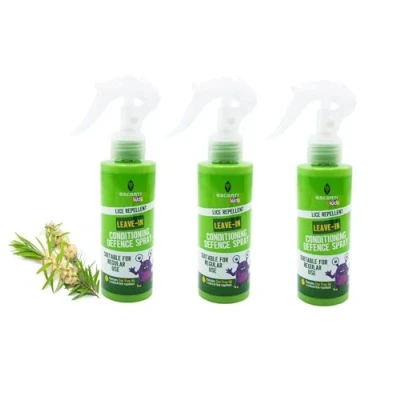 Image of 3 Kids Head Lice Repellent Spray Leave In Hair Conditioner Detangle 150ml
