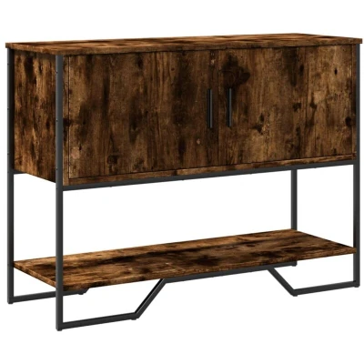 Image of vidaXL Console Table Smoked Oak 100x35x74.5 cm Engineered Wood