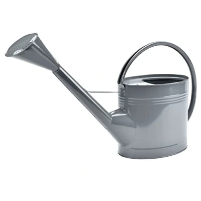 Image of Burgon &amp; Ball Waterfall Watering Can, 9 Litre Capacity, Slate Grey