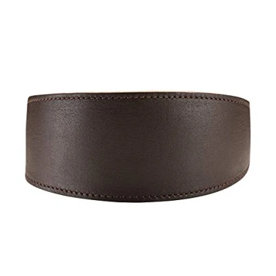 Image of HUNTER Super Soft Greyhound Collar Leather Padded 37 (XS S) Dark Brown