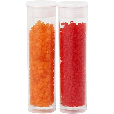 Image of Creativ Seed Beads, Transparent redtransparent Orange, One Size