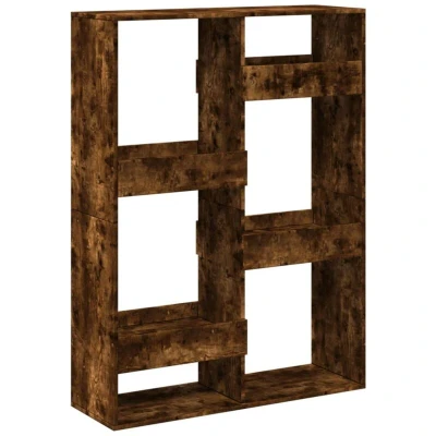 Image of vidaXL Bookcase Smoked Oak100x33x135 cm Engineered Wood