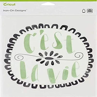 Image of Cricut Iron On HTV Designs C&#039;est La Vie 1 Sheet 21.5cm x 30.5cm (8.5&quot; 12&quot;), Multi, One Size