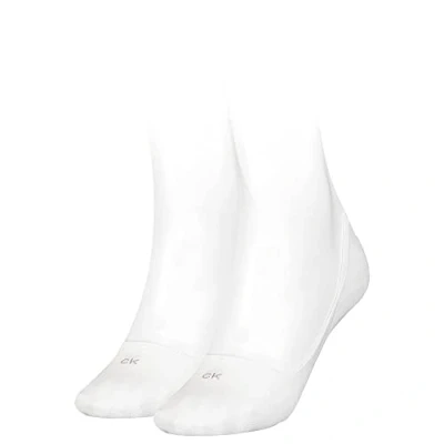 Image of Calvin Klein Women&#039;s Low Cut Footie, White, 39/42 (Pack of 2)