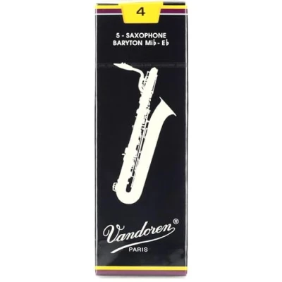 Image of Vandoren Traditional Baritone Saxophone Reeds Box of 5 Strength 4