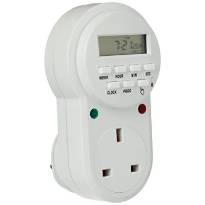Image of Electronic digital mains Timer Socket Plug in with LCD Display 12/24 Hour 7 Days