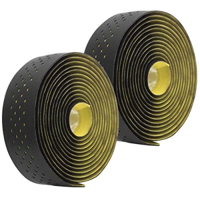 Image of Bike Handlebar Tape, 1 Pair Road Tape with Non Slip Texture Bicycle Bar (black And yellow) Sportinggoods Racking Storage