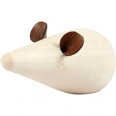 Image of Creativ Wooden Mouse Shape, Assorted, One Size