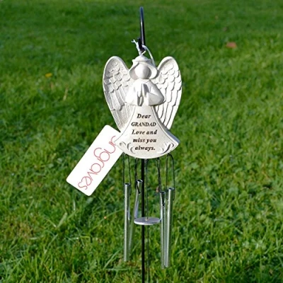 Image of Dear Grandad Guardian Angel Love &amp; Miss You Graveside Memorial Wind Chime