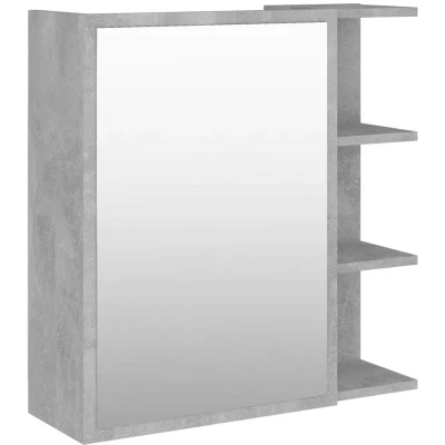 Image of vidaXL Bathroom Mirror Cabinet Concrete Grey 62.5x20.5x64 cm Engineered Wood