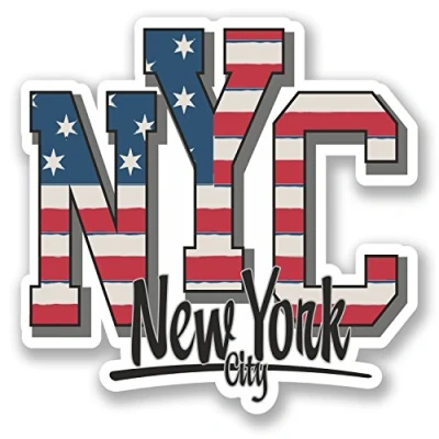 Image of 2 x 10cm New York City USA Vinyl Sticker Travel Luggage Tag Car Laptop Fun #5747 (10cm 10cm)