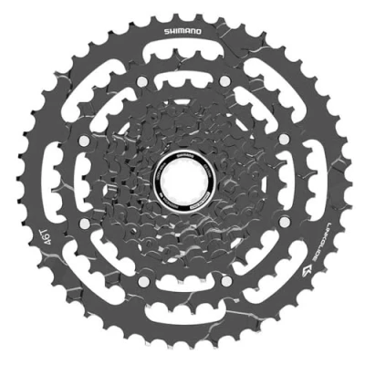 Image of Shimano 9v 11 36 CS LG400 Cassettes and Pinions for Bicycles, Adults, Unisex, Multicoloured, One Size