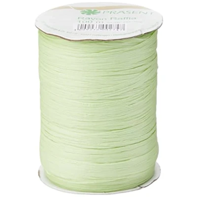 Image of C.E. Pattberg Präsent Rayon Raffia Biodegradable Ribbon Lime Green 100 meter spool