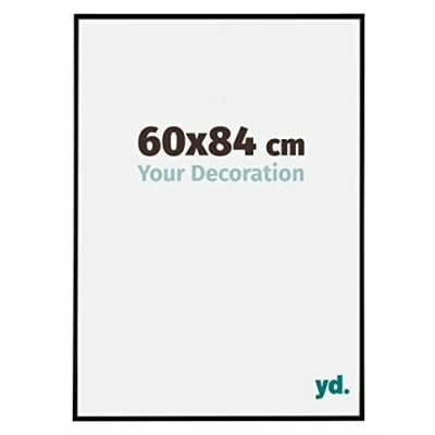 Image of yd. Your Decoration Fotolijst 60 x 84 cm Kunststof Fotokader mit Acrylglas Ontspiegeld Glas Uitstekende Kwaliteit Zwart Mat Evry,