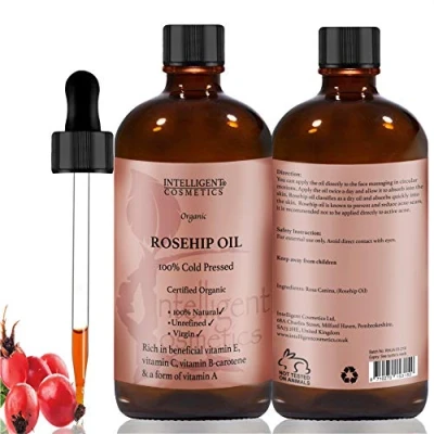 Image of 50ML Rosehip Oil 100% Cold Pressed Pure Certified Organic Oil, Best Known Facial with Vitamin E, C, B carotene and A Form of