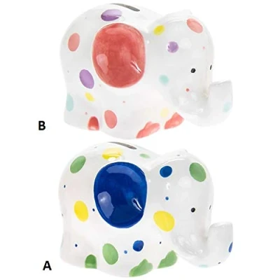 Image of Lesser &amp; Pavey Money Bank Dotty Elephant Animal Design Box (Elephant A)