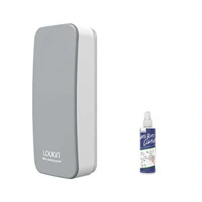 Image of loukin Magnetic Dry Erase Eraser, Whiteboard Glass Board Eraser(Gray), Free 3.4 oz Cleaner Included, for Classroom, Home and Office Use