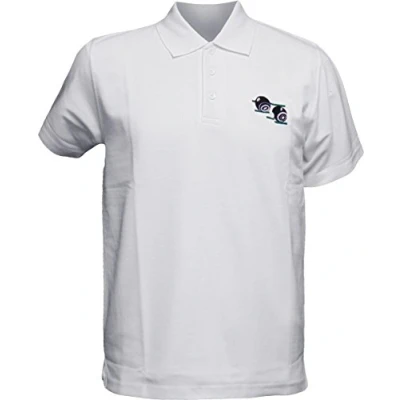 Image of Maan Store Men Bowls Polo T Shirt White Short Sleeve with Logo (S, White)
